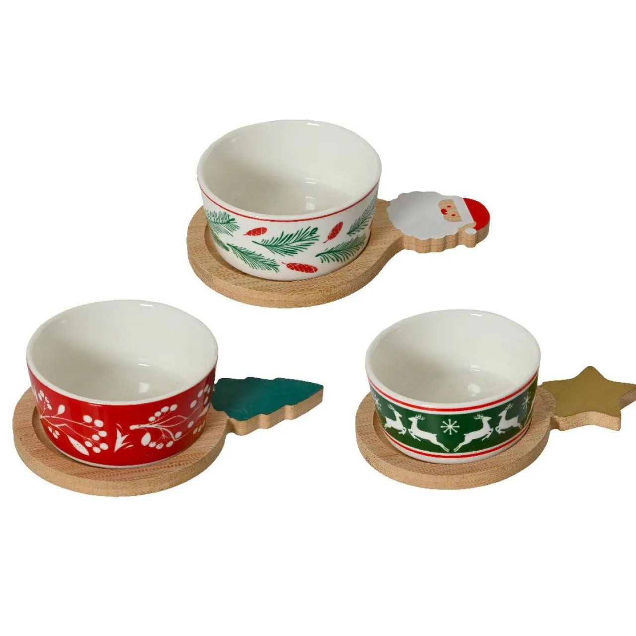 Vaisselle De Noël|KAEMINGK Set de 3 bols à tapas (D15 cm) Magie de Noël Multicolore