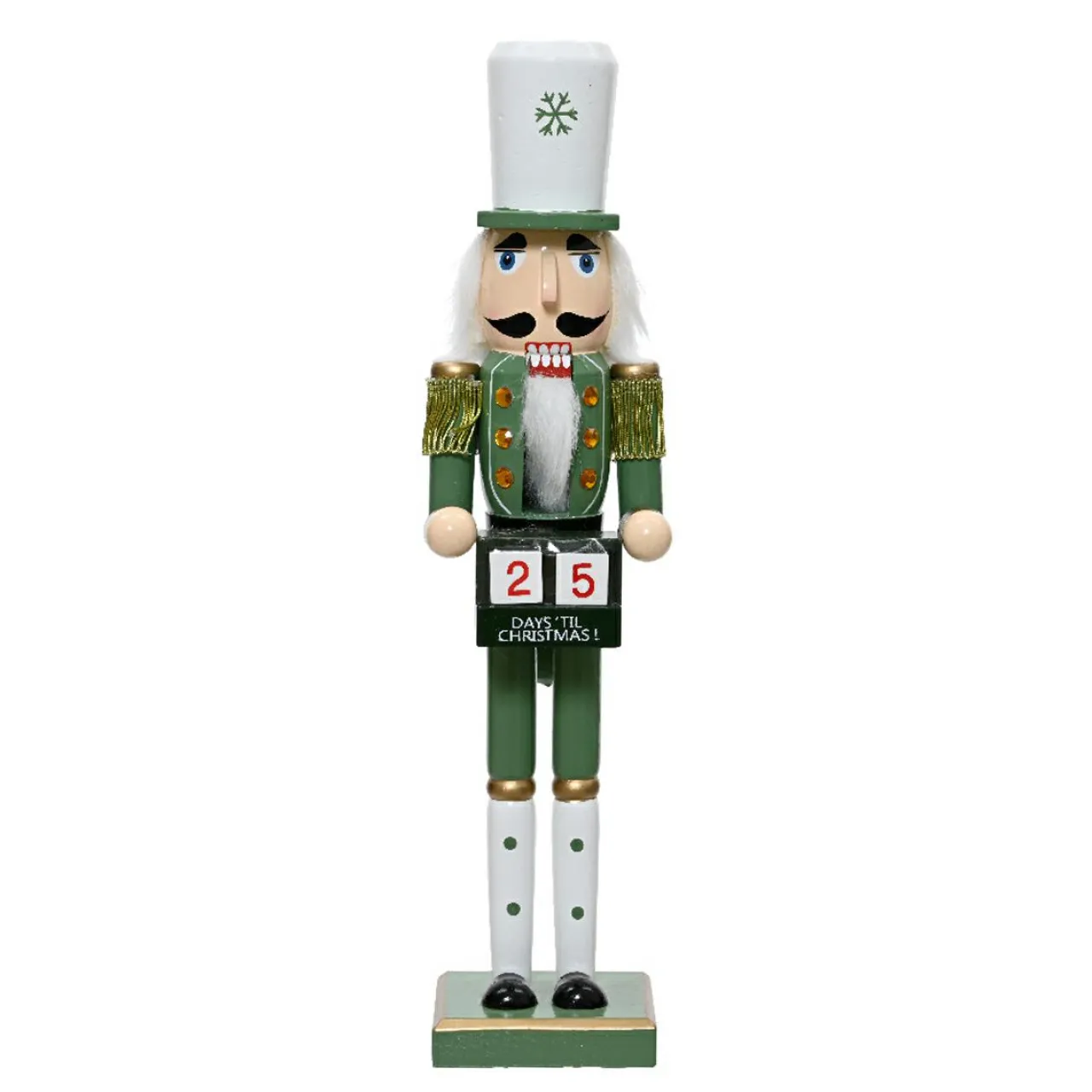Père Noël, Animaux Et Personnage|KAEMINGK Soldat Casse-noisette en bois (H38 cm) Henri et Calendrier Vert