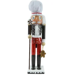 Père Noël, Animaux Et Personnage|KAEMINGK Soldat Casse-noisette en bois (H38 cm) Henri et Pain d'épices Noir