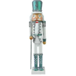 Père Noël, Animaux Et Personnage|KAEMINGK Soldat Casse-noisette en bois (H51 cm) Noé pailleté glacé Bleu