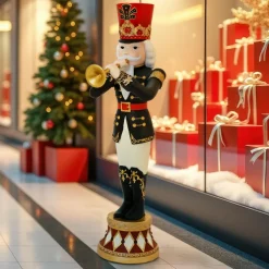 Personnage, Objet Grand Format|Père Noël, Animaux Et Personnage|EMINZA Soldat casse-noisette Géant (H195 cm) Evariste le trompettiste Noir