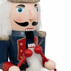 Père Noël, Animaux Et Personnage|Feeric Lights & Christmas Soldat en bois Casse-noisette (H30 cm) Alistair Rouge