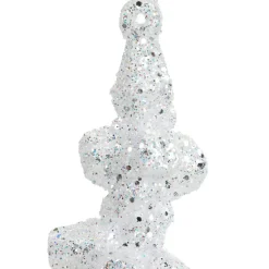 Décoration De Sapin|KAEMINGK Stalactite à suspendre (H25 cm) Glace pailleté Blanc