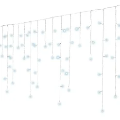Guirlande Lumineuse|EMINZA Stalactite lumineuse 11 m 259 LED câble blanc Stars Blanc froid Blanc Froid - câble blanc