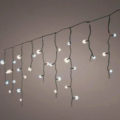 Guirlande Lumineuse|EMINZA Stalactite lumineuse 20 m 490 LED câble noir Stars Bicolore Blanc chaud et froid Bicolore Blanc chaud / Froid - câble noir