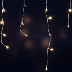 Guirlande Lumineuse|EMINZA Stalactite lumineuse 20 m 490 LED câble blanc Stars Blanc chaud Blanc Chaud - câble blanc