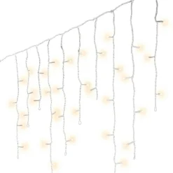 Guirlande Lumineuse|EMINZA Stalactite lumineuse 20 m 490 LED câble blanc Stars Blanc chaud Blanc Chaud - câble blanc