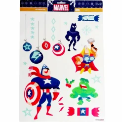 Déco Et Objet De Noël|Déco De Noël Disney|CHRISTMAS INSPIRATIONS Stickers pour fenêtre Disney Marvel Multicolore