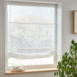 Store|EMINZA Store bateau passe tringle (90 x 180 cm) Luca Blanc