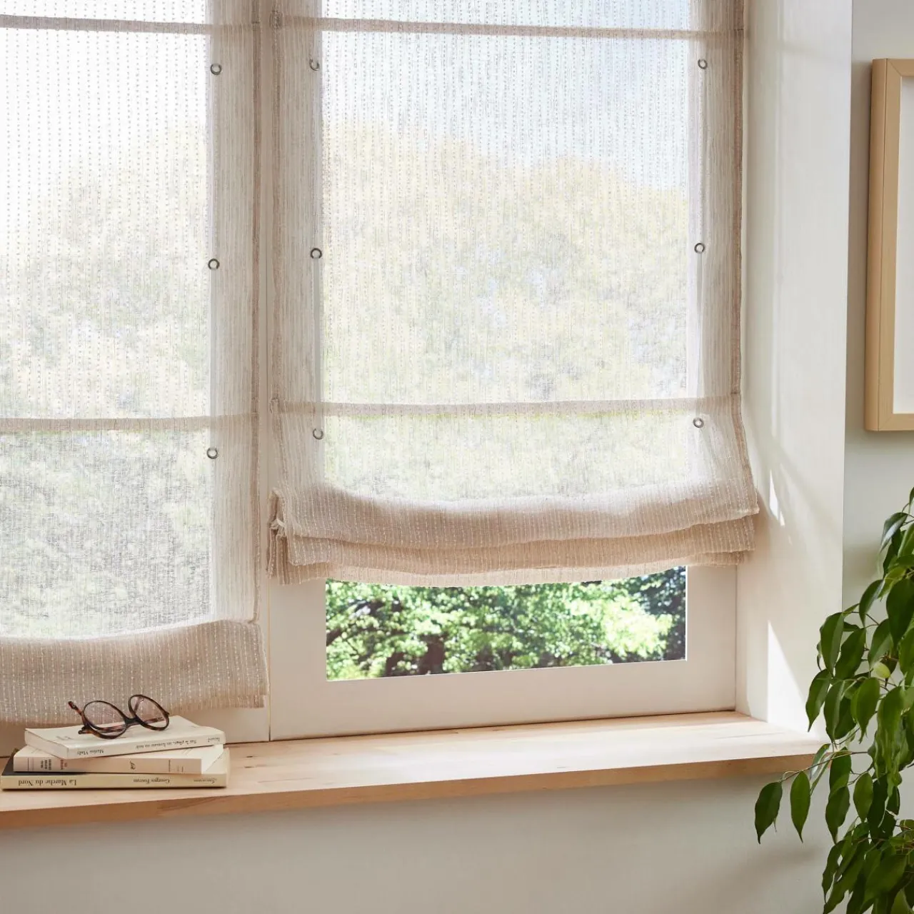 Store|EMINZA Store bateau passe tringle (45 x 180 cm) Arthur Beige