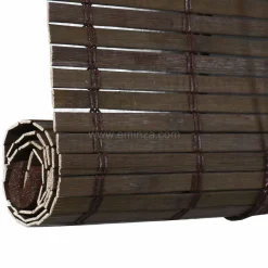 Store|LUANCE Store enrouleur à lattes (40 x 130 cm) Bambou Chocolat Marron