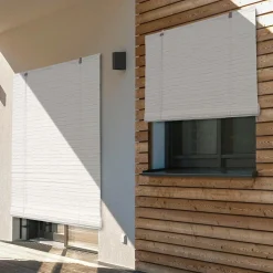 Store|LUANCE Store enrouleur extérieur effet rotin (120 x 180 cm) Tanoa Blanc