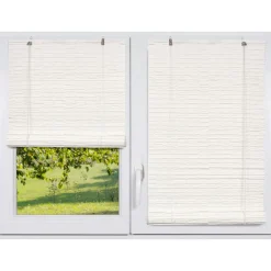 Store|LUANCE Store enrouleur extérieur effet rotin (150 x 180 cm) Tanoa Blanc