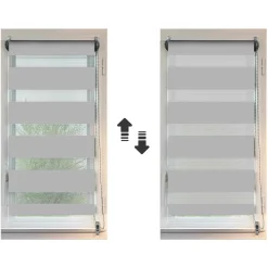 Store|LUANCE Store enrouleur Jour / Nuit (45 x 90 cm) Gris clair