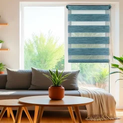 Store|LUANCE Store enrouleur Jour / Nuit (60 x 180 cm) chiné Bleu