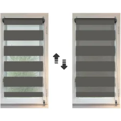 Store|LUANCE Store enrouleur Jour / Nuit (60 x 250 cm) Gris Anthracite