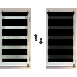 Store|LUANCE Store enrouleur Jour / Nuit (60 x 90 cm) Noir