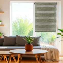 Store|LUANCE Store enrouleur Jour / Nuit (90 x 180 cm) chiné Vert