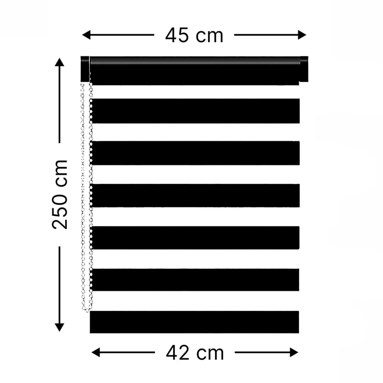 Store|LUANCE Store enrouleur Jour / Nuit (45 x 250 cm) Gris Anthracite