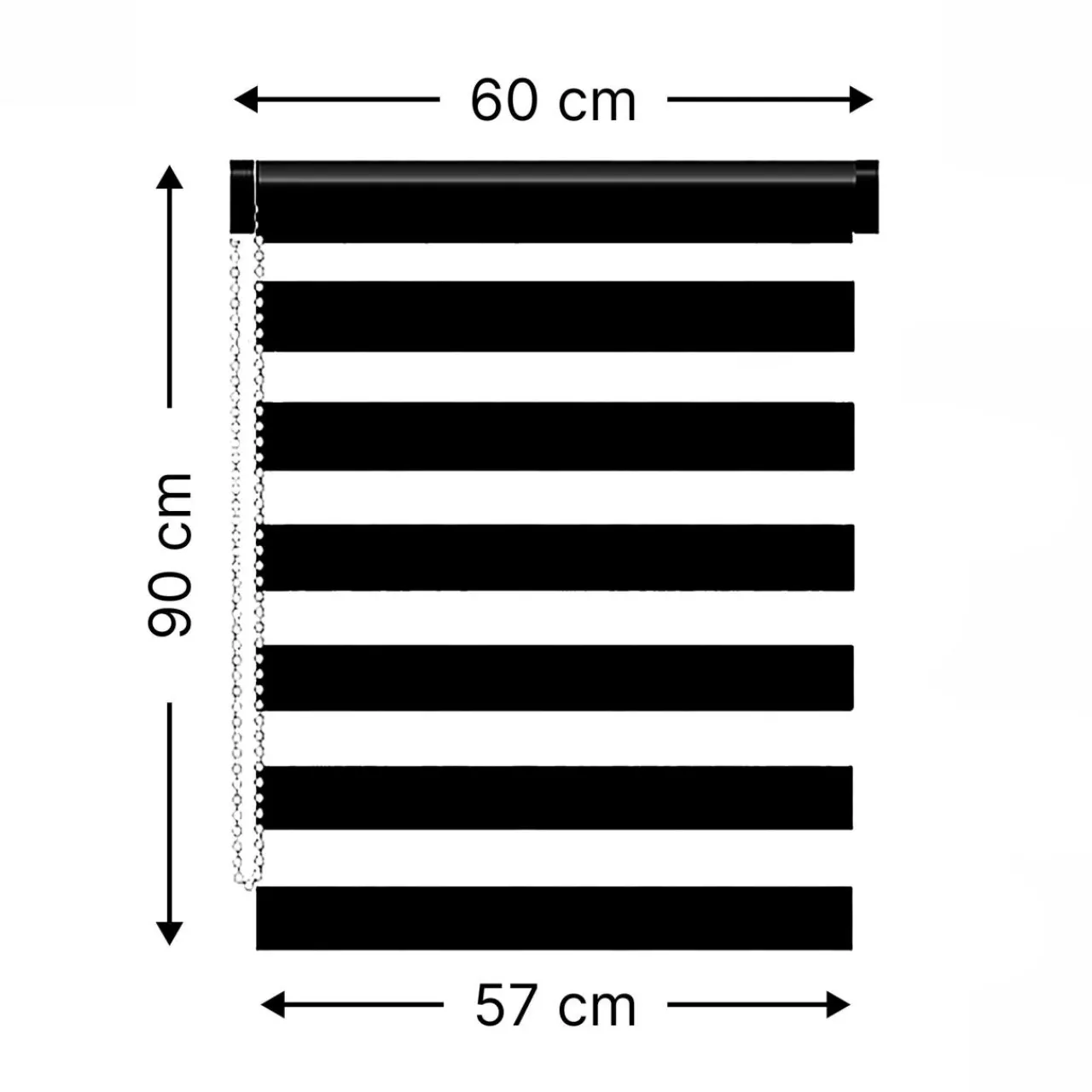 Store|LUANCE Store enrouleur Jour/Nuit (60 x 90 cm) Gris Anthracite