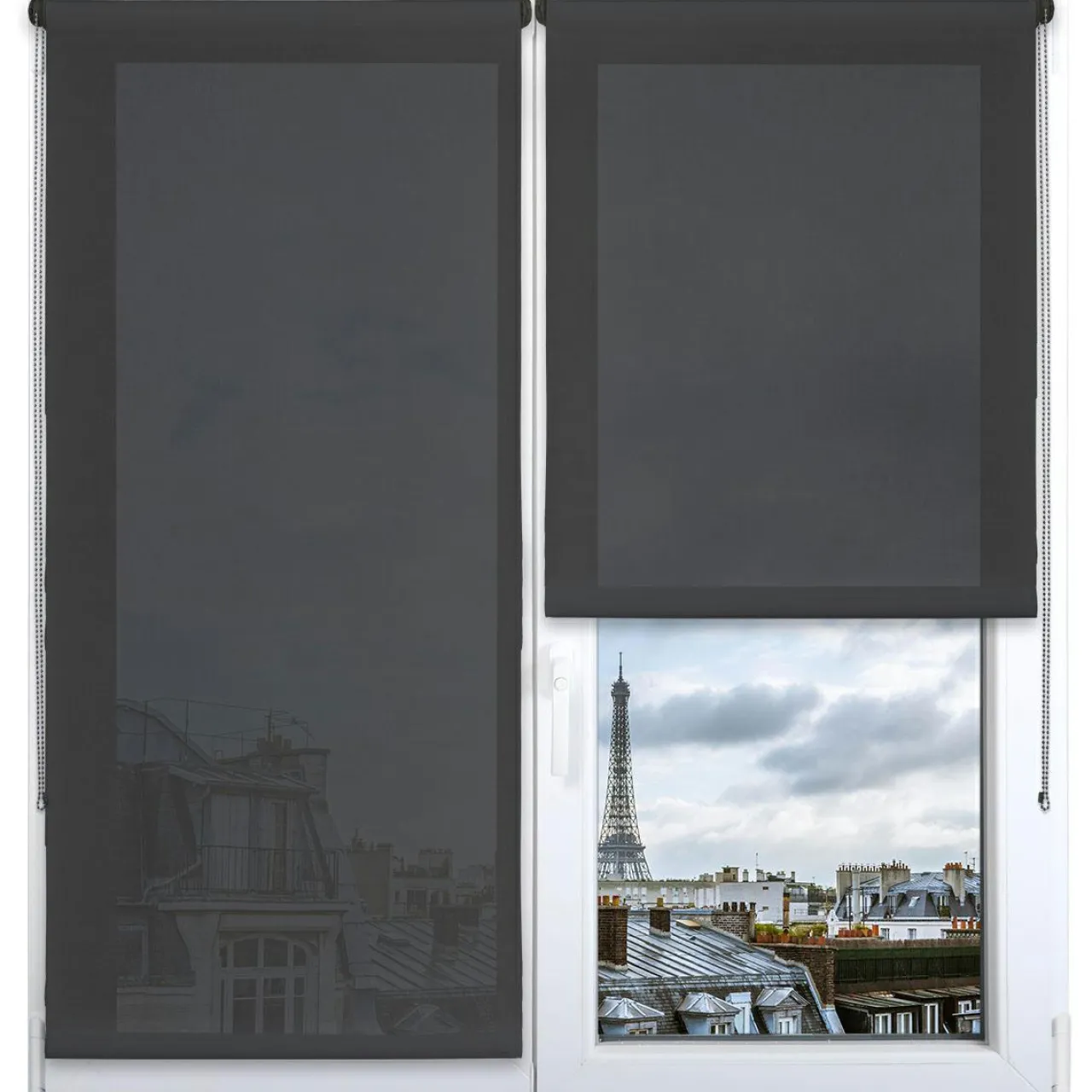 Store|LUANCE Store enrouleur tamisant (45 x 180 cm) Pure béton Gris