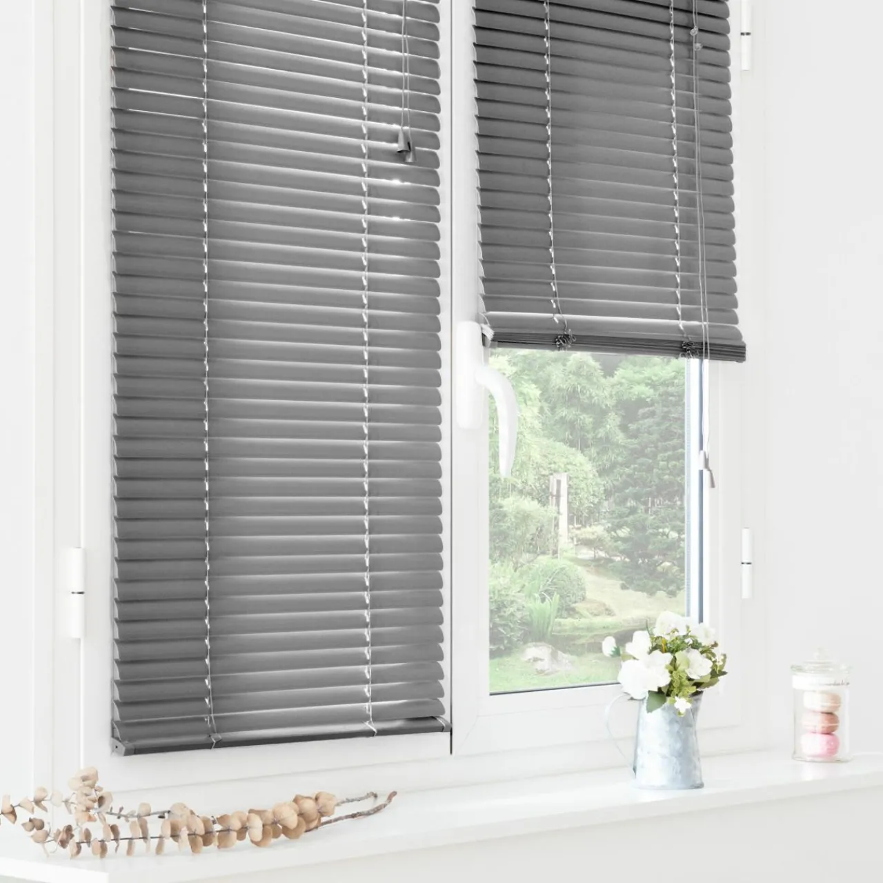 Store|LUANCE Store vénitien (60 x 130 cm) PVC Gris anthracite Gris foncé