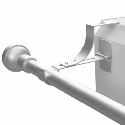 Tringle Voilage Et Support|Tringle À Rideau, Barre Et Support|LUANCE Support à tringle pour caisson de volet roulant (L135 / D28 mm) satiné Blanc