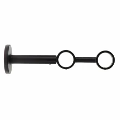 Tringle Plafond|Tringle À Rideau, Barre Et Support|LUANCE Support tringle double extensible (L190 - 230 / D28) Lino mat Noir