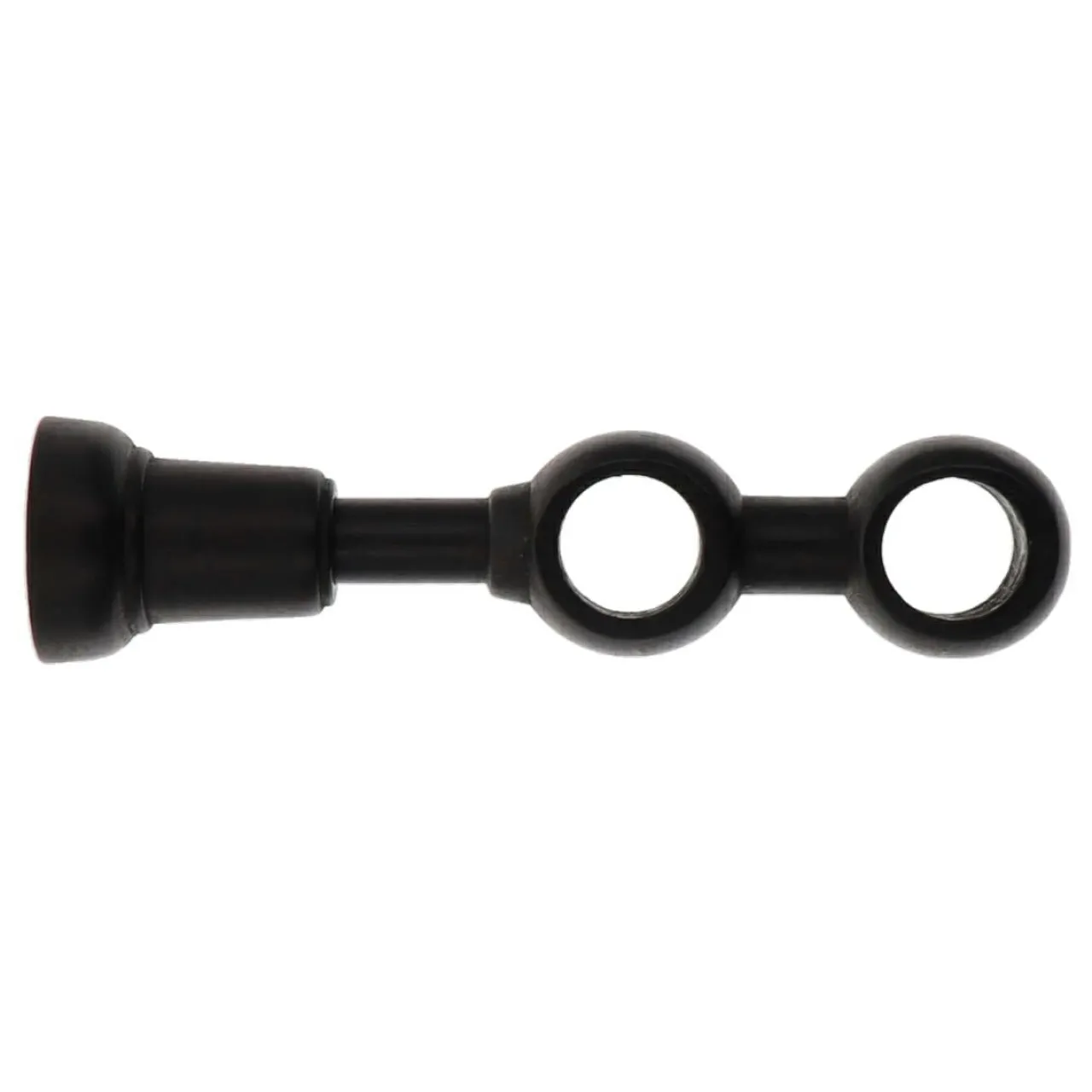 Tringle Plafond|Tringle À Rideau, Barre Et Support|LUANCE Support tringle double fixe en bois (L21.5 cm/ D28) Nils mat Noir