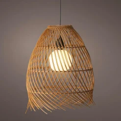 Luminaire Jardin|Eclairage Extérieur|#N/A Suspension de jardin solaire LED (D28 cm) Tropical Marron