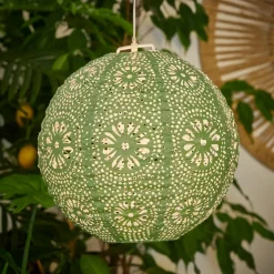 Luminaire Jardin|Eclairage Extérieur|#N/A Suspension de jardin solaire (H23 cm) Lanterne ajourée e Vert