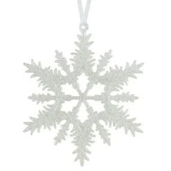 Décoration De Sapin|KAEMINGK Suspension de Noël (D13 cm) Flocon éclat givré pailleté Perle