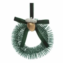 Décoration De Sapin|FEERIC LIGHTS Suspension de Noël (D10 cm) Jolie Couronne sapin Vert