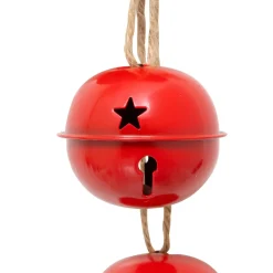 Déco Et Objet De Noël|JJA Suspension de Noël déco (H55 cm) Grelots en métal Rouge