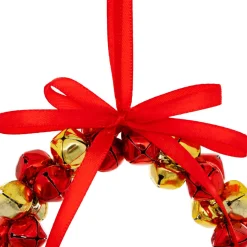 Décoration De Sapin|JJA Suspension de Noël en métal (D10,5 cm) Grelots Rouge