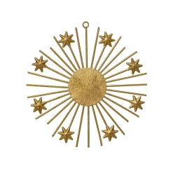 Décoration De Sapin|KAEMINGK Suspension de Noël en métal (D15 cm) Lueur d'étoiles Or