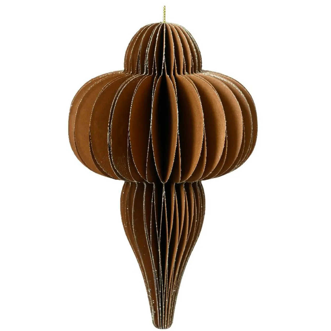 Déco Et Objet De Noël|Décoration De Sapin|KAEMINGK Suspension de Noël en papier (H20 cm) fermeture Magnétique Brun café Marron