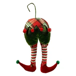 Décoration De Sapin|CHRISTMAS DREAM Suspension de Noël en tissu (H30 cm) Jambes de lutin farceur Multicolore