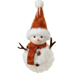 Décoration De Sapin|KAEMINGK Suspension de Noël (H13 cm) Bonhomme de neige Glacy Camel
