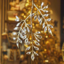 Décoration De Sapin|KAEMINGK Suspension de Noël (H24 cm) Branche diamant Argent