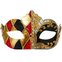 Décoration De Sapin|KAEMINGK Suspension de Noël (H9 cm) Carnaval de Venise Doré Noir