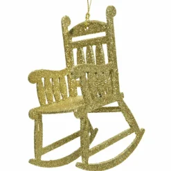 Décoration De Sapin|KAEMINGK Suspension de Noël (H11 cm) Chaise à bascule Or