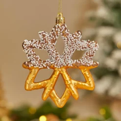 Décoration De Sapin|KAEMINGK Suspension de Noël (H13 cm) Flocon gourmand Chocolat Marron