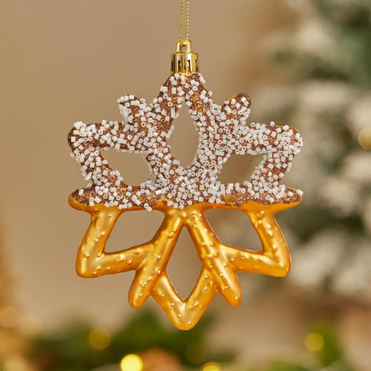 Décoration De Sapin|KAEMINGK Suspension de Noël (H13 cm) Flocon gourmand Chocolat Marron