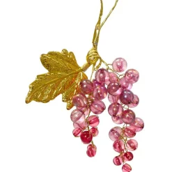 Décoration De Sapin|KAEMINGK Suspension de Noël (H11 cm) Grappe givré Figue et or Violet