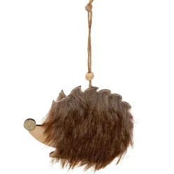 Décoration De Sapin|JJA Suspension de Noël (H12 cm) Hérisson douce fourrure Brun Marron
