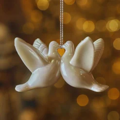 Décoration De Sapin|KAEMINGK Suspension de Noël (H6 cm) Oiseau des neiges nacré Blanc
