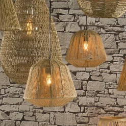 Lampe Suspension|ATMOSPHERA Suspension en corde (D29 cm) Ethnik Naturel