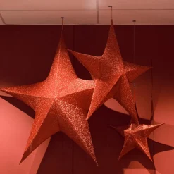 Personnage, Objet Grand Format|Déco Et Objet De Noël|KAEMINGK Suspension géante (D135 cm) Étoile de Noël Christmas Rouge