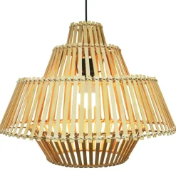 Lampe Suspension|EMINZA Suspension lumineuse design en bambou (D50 cm) Cabrera Naturel